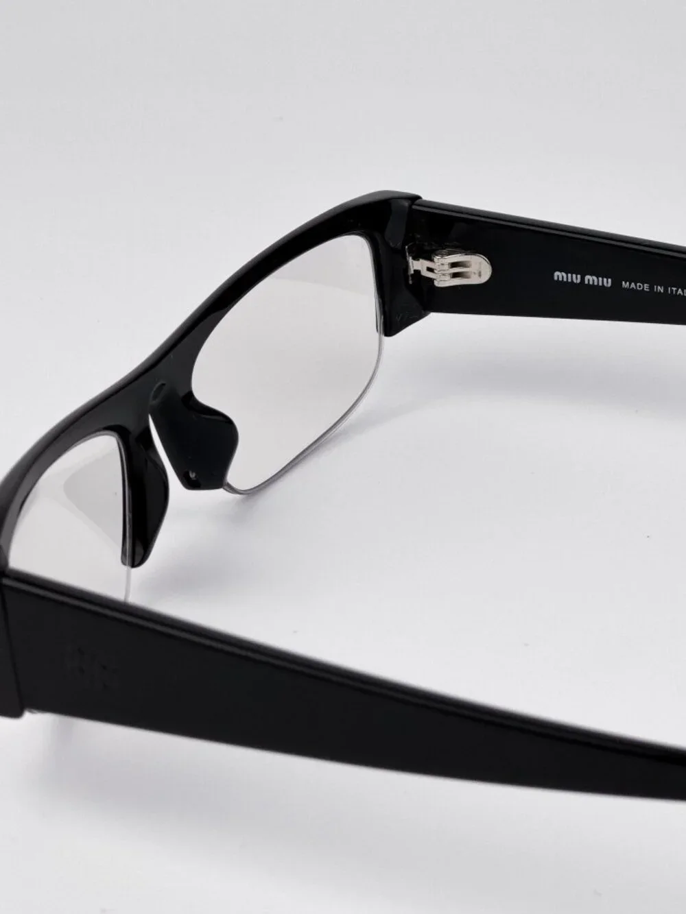 Miu Miu Women’s Eyeglasses Black Rectangle Frames MUB07S 16K08N NEW
